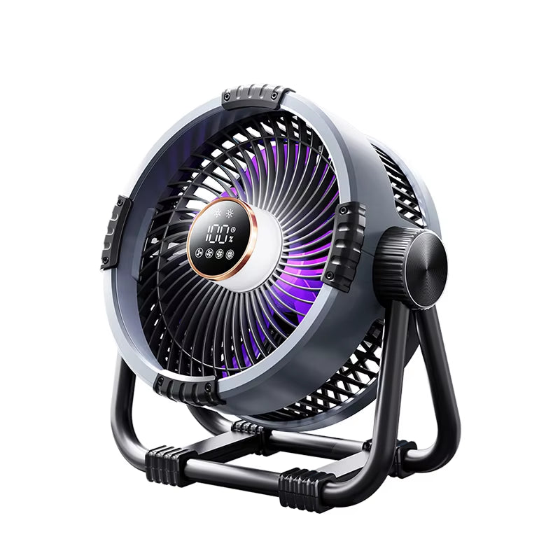 Wireless 6-in-1 Camping Fan – 20000mAh Battery, 4-Speed Tent Ceiling Fan with LED Light and Hook