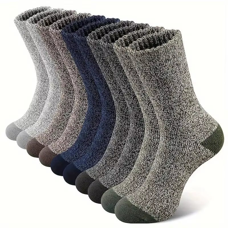 Merino Wool Hiking Socks for Men – Warm, Thick, and Breathable (5 Pairs)