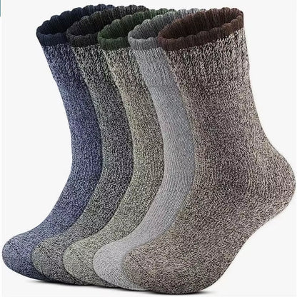 Merino Wool Hiking Socks for Men – Warm, Thick, and Breathable (5 Pairs)