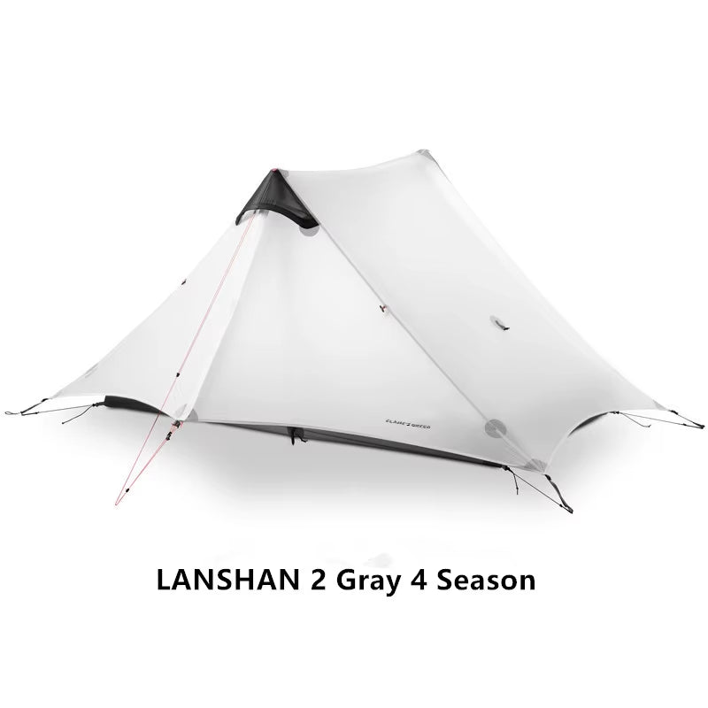 2024 Lanshan 2-Person Ultralight Tent – Professional 3-Season Rodless Camping Shelter (15D Silnylon)