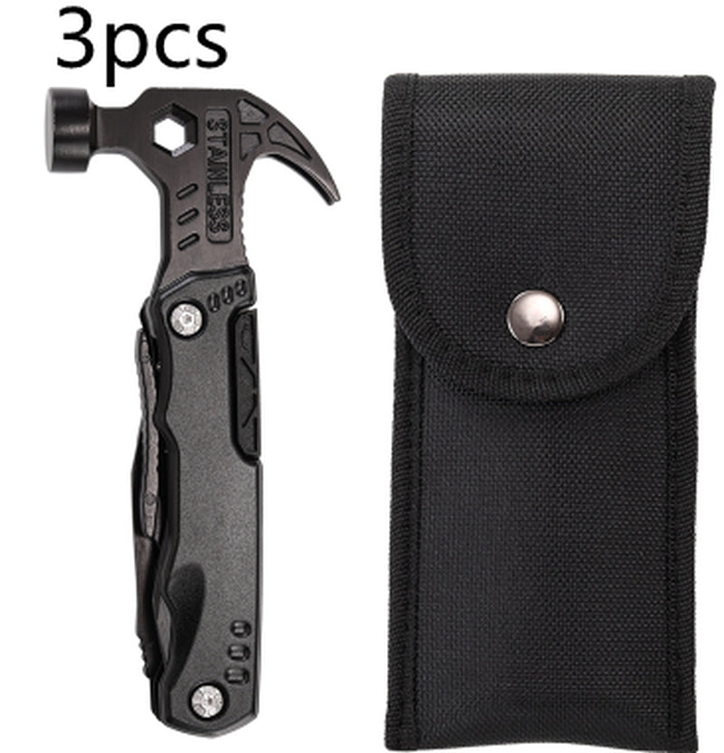 Multifunctional Folding Hammer & Pliers Tool – Stainless Steel