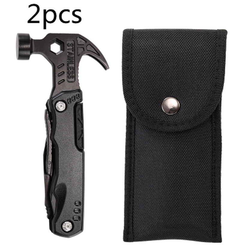 Multifunctional Folding Hammer & Pliers Tool – Stainless Steel