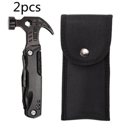 Multifunctional Folding Hammer & Pliers Tool – Stainless Steel