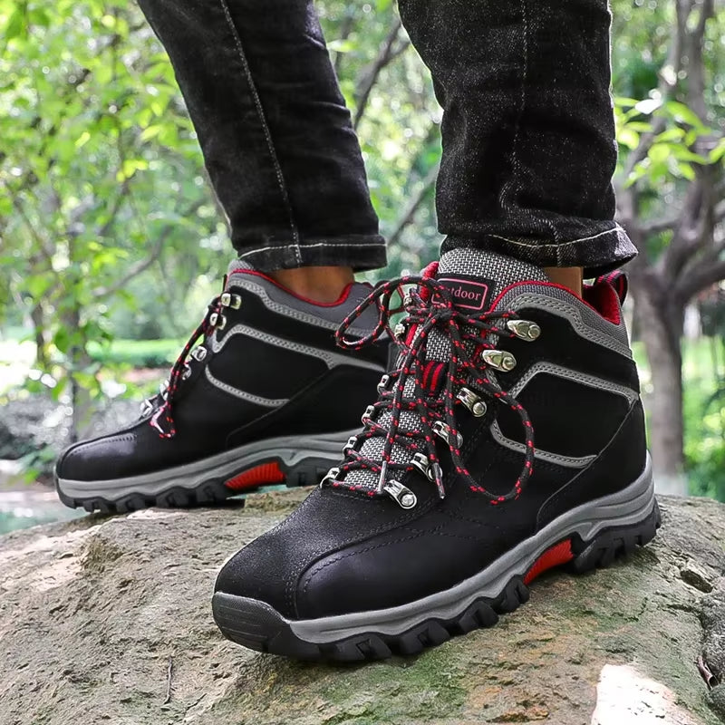 Men’s Outdoor Hiking Boots – High Top Rainproof Tactical Combat Boots for Adventure