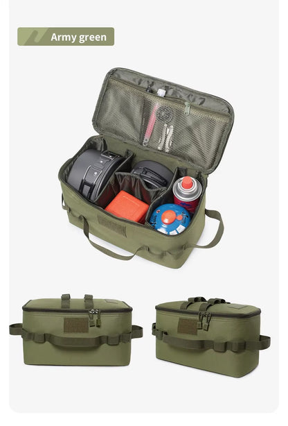 Outdoor Tool Storage Bag – Large Capacity Gas Tank, Cookware, and Utensil Organizer for Camping and Picnics
