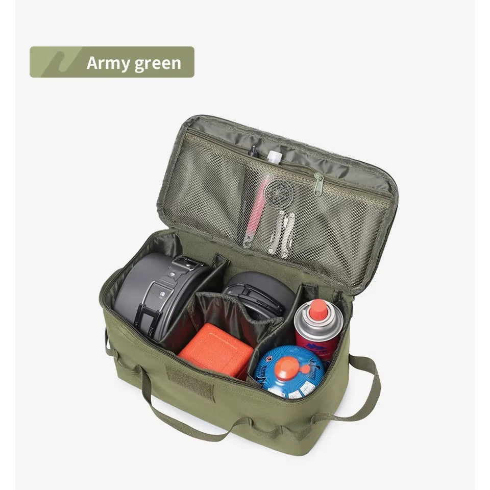Outdoor Tool Storage Bag – Large Capacity Gas Tank, Cookware, and Utensil Organizer for Camping and Picnics