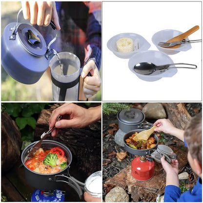 Expedition Elite Outdoor Cooking Set – Premium Aluminum Camping Kit with Pot, Frying Pan, and Teapot