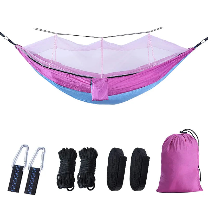 Ultralight Parachute Hammock with Mosquito Net for Camping and Hiking