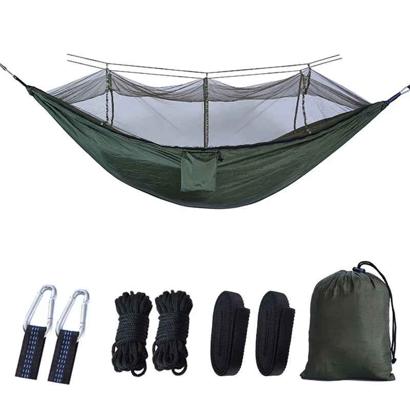 Ultralight Parachute Hammock with Mosquito Net for Camping and Hiking