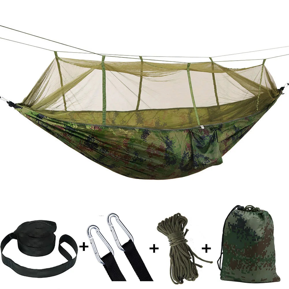 Ultralight Parachute Hammock with Mosquito Net for Camping and Hiking