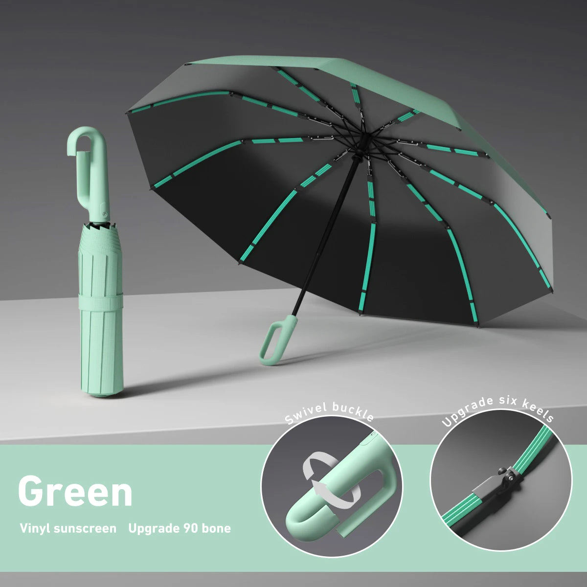 Extra Large Automatic Windproof & UV Protection Umbrella