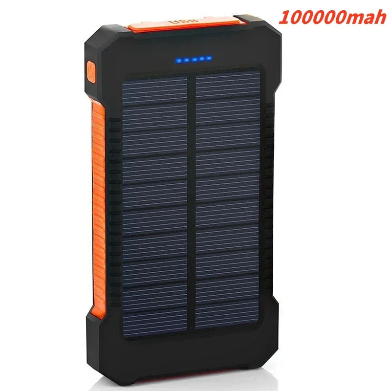 Portable Solar Power Bank – High-Capacity External Battery with Fast Charging and Solar Panel