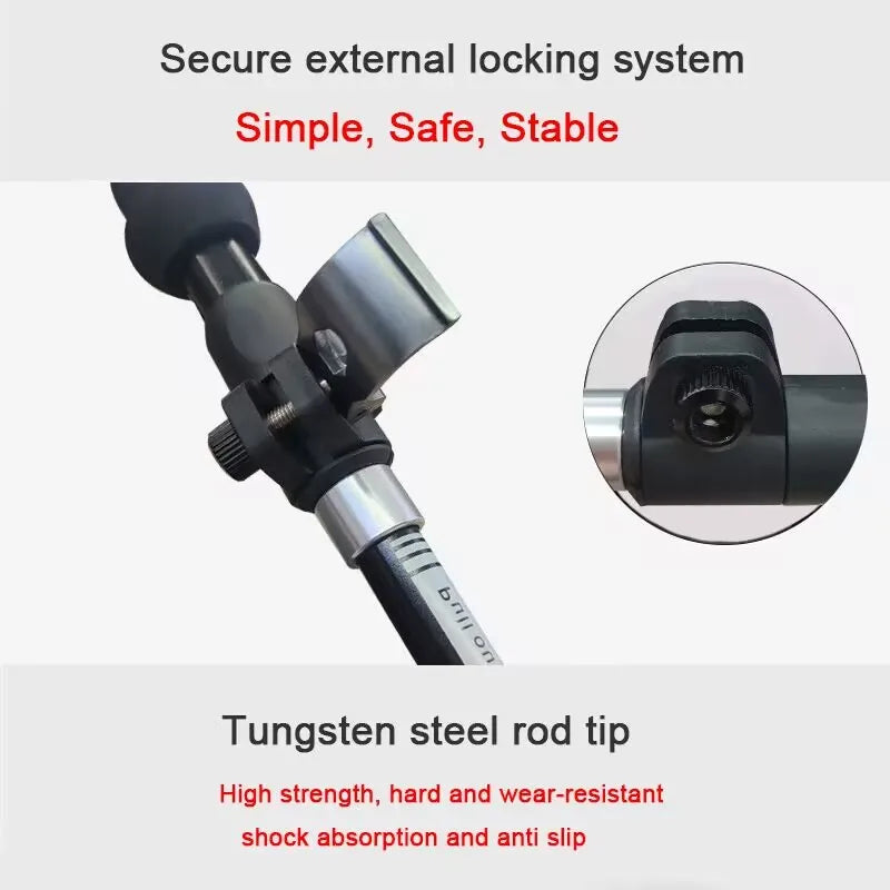 Adjustable Telescopic Hiking Poles – Lightweight, Shock-Absorbent, and Ergonomic Walking Support