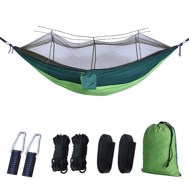 Ultralight Parachute Hammock with Mosquito Net for Camping and Hiking