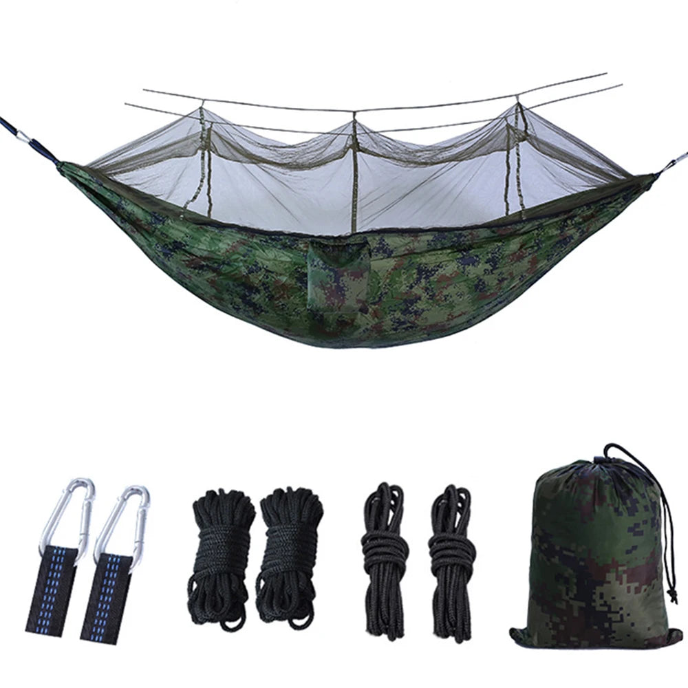Ultralight Parachute Hammock with Mosquito Net for Camping and Hiking