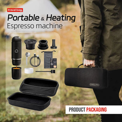 Portable Wireless Espresso Machine – Outdoor Coffee Maker with Travel Bag for Camping & Hiking