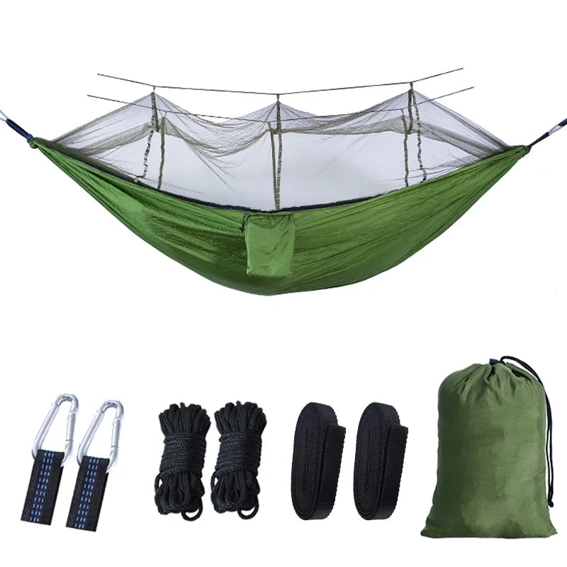 Ultralight Parachute Hammock with Mosquito Net for Camping and Hiking