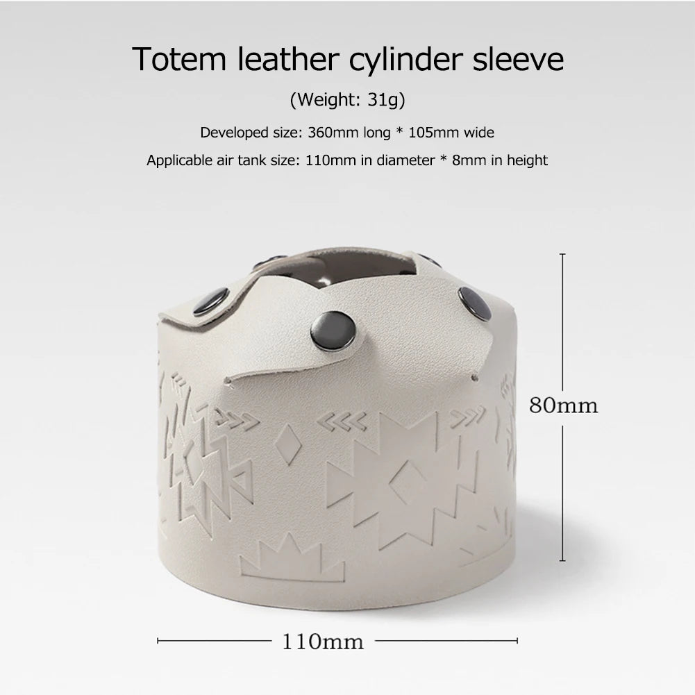 Leather Gas Tank Protector – One-Piece Canister Protective Cover for Hiking & Outdoor Use