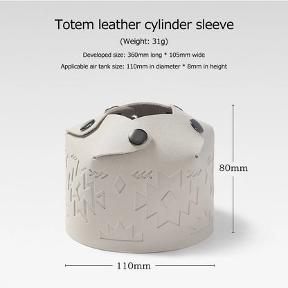 Leather Gas Tank Protector – One-Piece Canister Protective Cover for Hiking & Outdoor Use