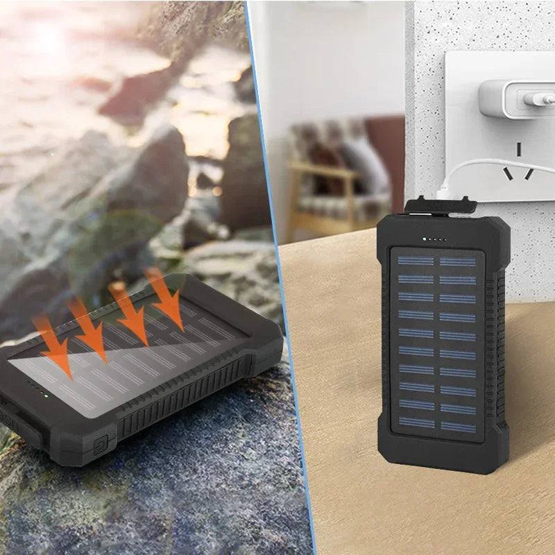 Portable Solar Power Bank – High-Capacity External Battery with Fast Charging and Solar Panel