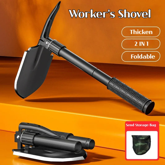 3-in-1 Multifunctional Shovel – Shovel, Pickaxe & Survival Tool for Camping, Fishing & Self-Defense