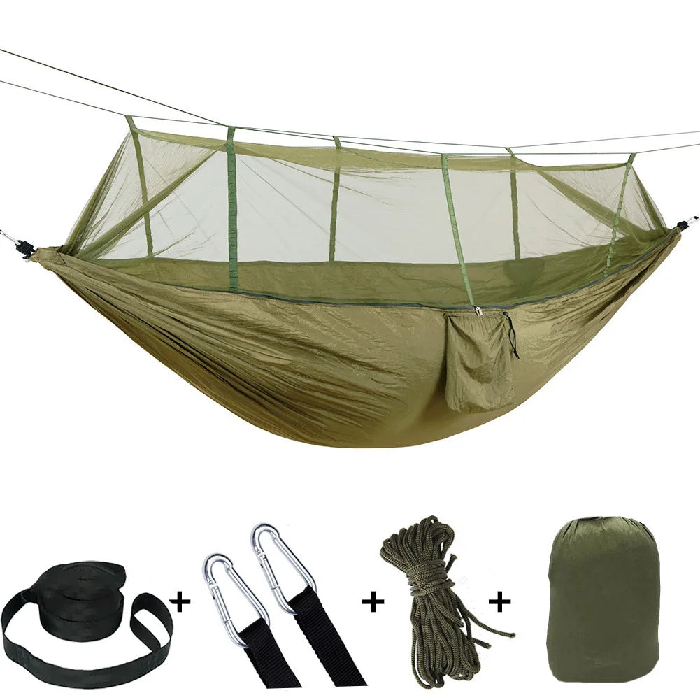 Ultralight Parachute Hammock with Mosquito Net for Camping and Hiking