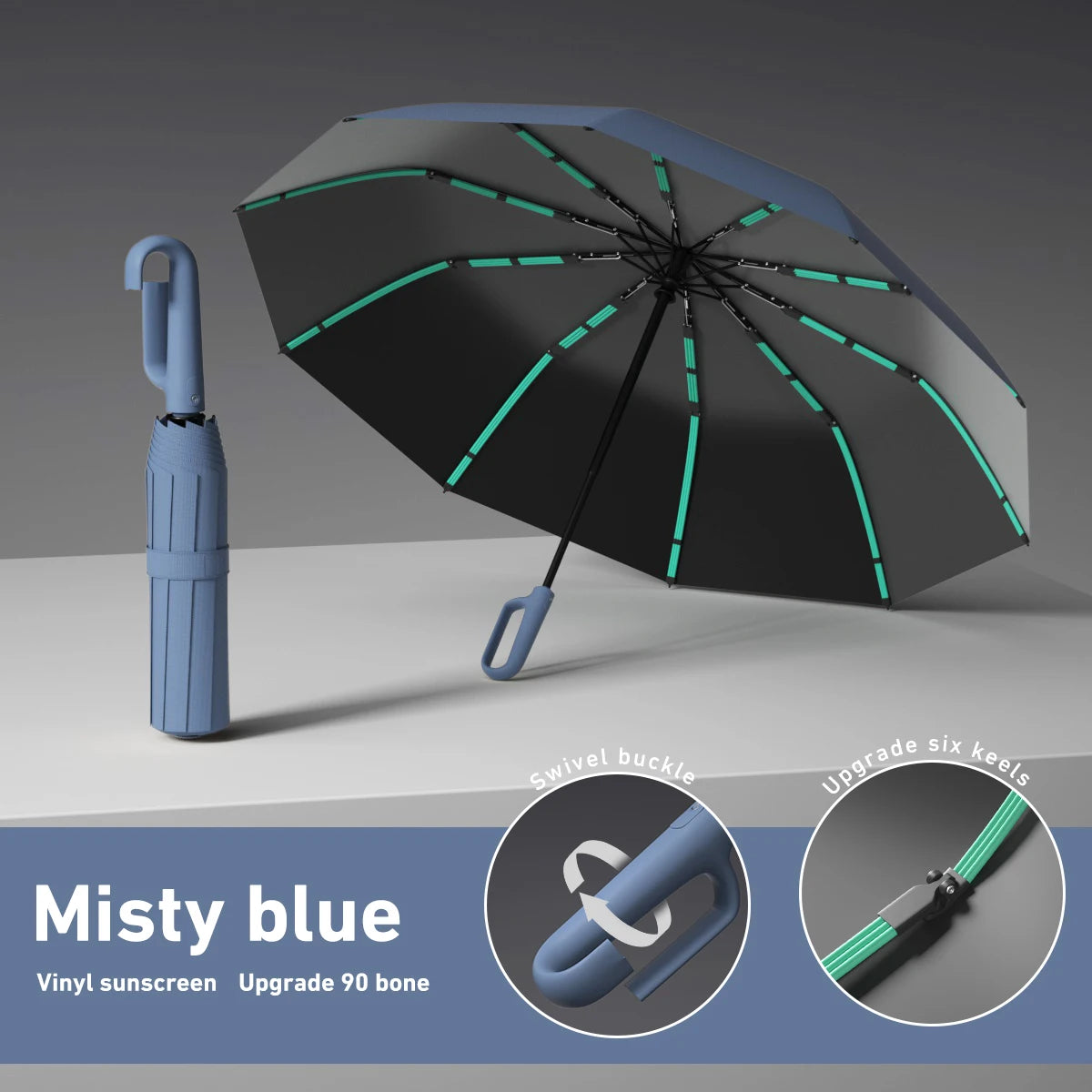 Extra Large Automatic Windproof & UV Protection Umbrella