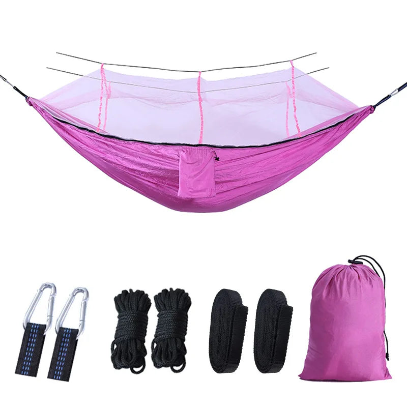 Ultralight Parachute Hammock with Mosquito Net for Camping and Hiking