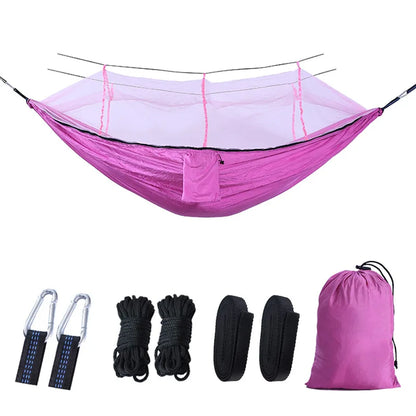 Ultralight Parachute Hammock with Mosquito Net for Camping and Hiking