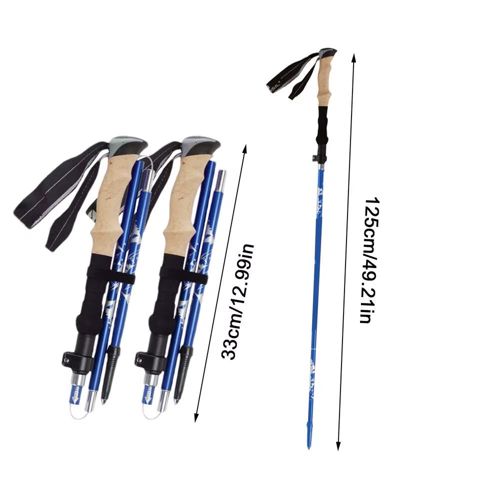 Telescopic Walking Sticks for Hiking Shock-Absorbent Adjustable Walking Sticks Lightweight Balance Support Shock-Absorbent All