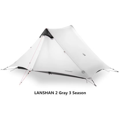 2024 Lanshan 2-Person Ultralight Tent – Professional 3-Season Rodless Camping Shelter (15D Silnylon)
