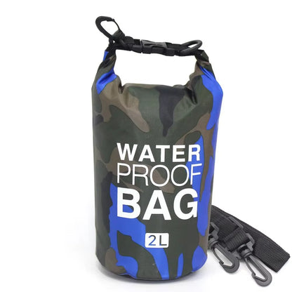 PVC Coated Waterproof Dry Bag – Camouflage Sack for River Trekking, Rafting & Diving (2L–30L)