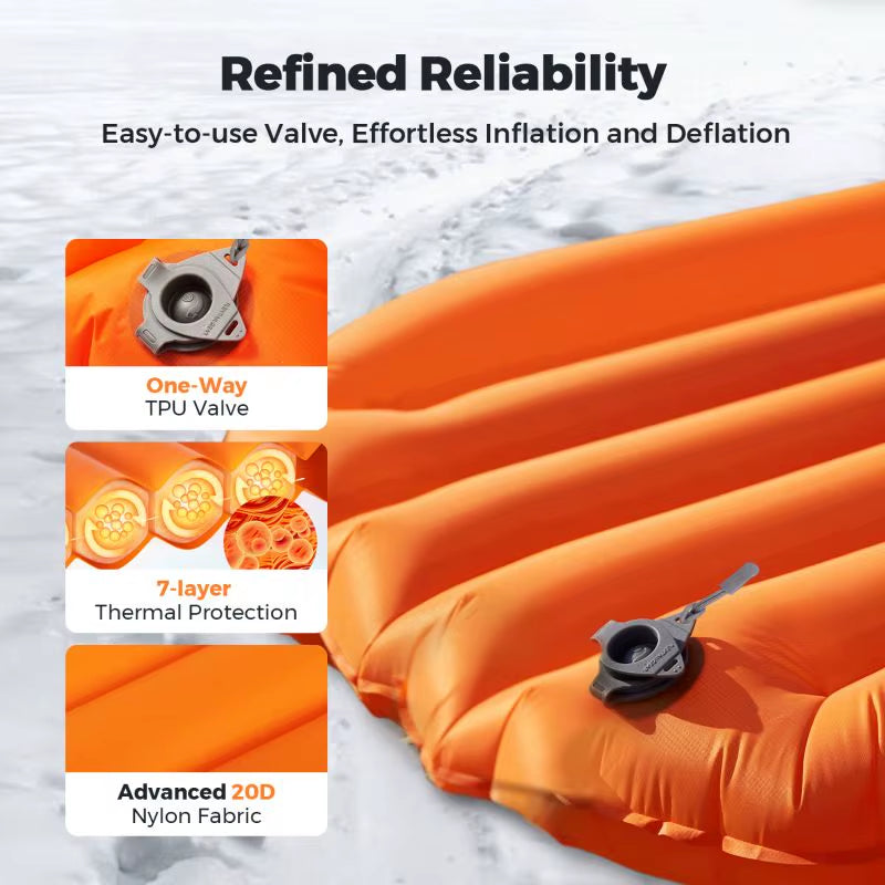 ZERO Mummy Mattress – Ultralight Insulated Inflatable Sleeping Pad for Camping & Hiking
