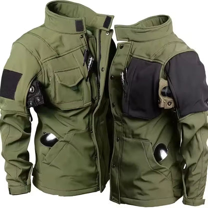 Waterproof Shark Skin Tactical Sets Mens Thicken Fleece New Soft Shell Combat Jackets+Windproof Warm Cargo Pant 2 Piece Set