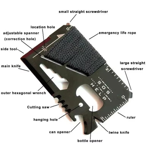 All-in-One Pocket Knife for Hiking & Camping – Multifunctional EDC Tool for Emergencies