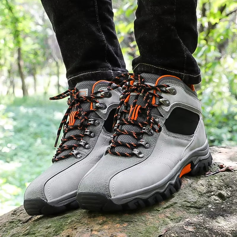 Men’s Outdoor Hiking Boots – High Top Rainproof Tactical Combat Boots for Adventure